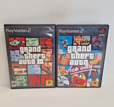 GTA Grand Theft Auto: Vice City PS2 and Grand Left Auto III game Lot - Tested - £19.45 GBP