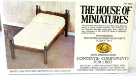 House of Miniatures Kit #40060 1:12 Chippendale Single Post Bed Circa 17... - $11.64