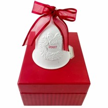 Porcelain White Bisque Dated Bell 2007 Hallmark Keepsake Ornament Collectible - £10.17 GBP