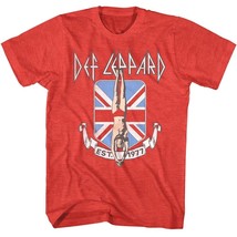 Def Leppard British Diver Men&#39;s T Shirt High n Dry Album 1977 Union Jack Rock - £23.13 GBP+
