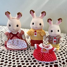 Calico Critters Hopscotch Rabbit Family Lot Dad Mom Brother Sylvanian Families - £11.75 GBP