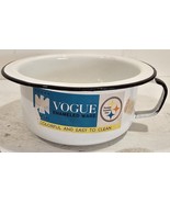 Vtg Federal Vogue White/Black Child&#39;s Chamber Pot with Handle &amp; Original... - $353.08 MXN