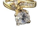 Cubic zirconia Women&#39;s Cluster ring 14kt Yellow Gold 379029 - $199.00