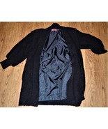Worthington Black Open Front Tunic Cardigan Sweater Women&#39;s Size 4/6 Casual - £23.58 GBP