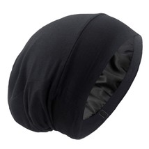 Silky Satin Lined Bonnet Sleep Cap - Adjustable Stay On All Night Hair Wrap - $41.99