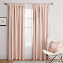 63&quot;x42&quot; Heathered Thermal Room Darkening Curtain Panel Pink - Room Essen... - £9.45 GBP