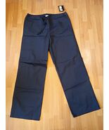 Dickies Scrubs Pants Large Navy Blue Drawstring Stretch Medical  - $14.85