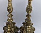 Pair Large Brass Pricket Ornate Altar Candlesticks Candle Holder 16in He... - £148.31 GBP