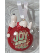 Peanuts Snoopy on Ornament &quot;JOY TO THE WORLD&quot; Christmas Ornament by Hall... - £23.10 GBP