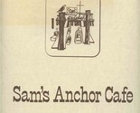 Sam&#39;s Anchor Cafe Menu Main Street Tiburon California 1980&#39;s - £21.81 GBP