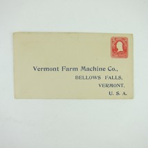 US Postal Stationery Vermont Farm Machine Co Bellows Falls Vermont 2c Antique - £7.98 GBP