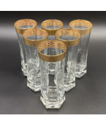 Bicchieri Whisky Glasses Rare Set of 6 Made in Italy Rare Handmade Decor - $118.74