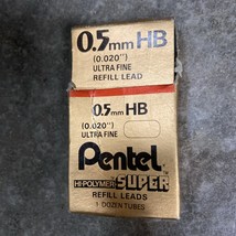 Pentel Super Hi-Polymer Lead Refills (0.5mm) Ultra Fine, H, 6 Tubes C505-HB - $2.82