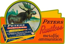 Peters Ammunition Laser Cut Metal Advertising Sign - £55.28 GBP