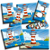 Oc EAN Bay Lighthouse Boat Rock Light Switch Outlet Wall Plate Nautical Art Decor - £9.58 GBP+