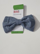 Boots &amp; Barkley Pet Dog Collar Slide Fashion Accessory Stylish Blue Bowtie - £6.26 GBP
