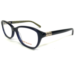Tory Burch Eyeglasses Frames TY 2042 1304 Navy Blue Yellow Gold Oval 53-17-135 - $83.93