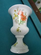 Compatible with Anita Czech Pottery Floral Open URN 9 X 6 Pedestal VASE - $104.85