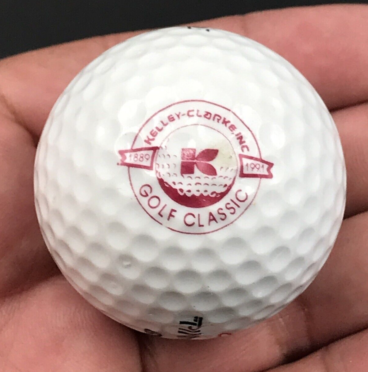1991 Kelley-Clarke Inc Golf Classic Souvenir Golf Ball Pinnacle Gold - $9.49