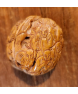 Antique Chinese Carved Walnut Shell Monks Buddha Hediao - $1,300.58 MXN