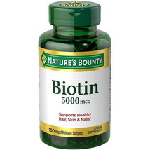 New Nature's Bounty Biotin Softgels 5,000 mcg (150 Ct) - $10.40