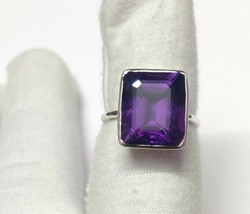 Amethyst Silberring Amethyst Ring 9 Karat Amethyst Groß Amethyst Silberring Ring - £51.67 GBP