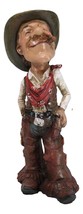 Rustic Western Cartoon Cowboy With Hat Gun Rope Saddle Smoking Cigar Fig... - £19.13 GBP