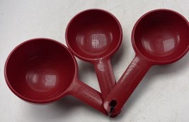 KitchenAid Measuring Cups Red Measure Kitchen Baking Plastic Set 3 - $9.79