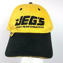 Jegs High Performance Hat Baseball Cap Yellow Black Adjustable Back  - £22.64 GBP