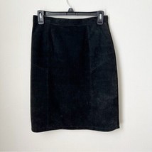 Vintage P. B. Martin Suede leather Skirt Size 10 Back Slit SNAPS Closure - $634.50 MXN