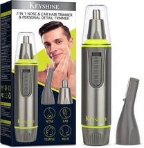 Painless Facial Hair Trimmer For Men, 2 In 1 Ear And Nose Hair, And More. - £25.08 GBP