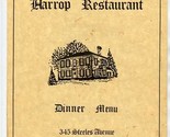 Harrop Restaurant Dinner Menu Stelles Avenue Milton Ontario  - £21.92 GBP