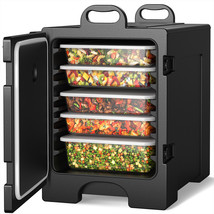 End-Loading Insulated Food Pan Carrier Hot &amp; Cold 5 Food Pan Capacity Ki... - $337.99