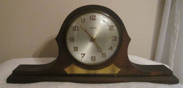 Antique 1920&#39;s GILBERT Mahogany Deco Tambour Humpback Mantel Shelf Clock... - £36.77 GBP