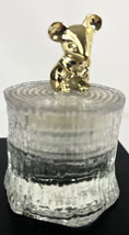 Mouse on a Stump Glass Jar Twists Open Avon Miniature - $8.59