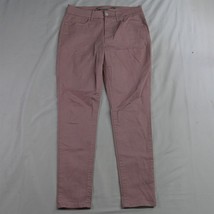 Seven7 12 Tummyless High Rise Skinny Pink Stretch Denim Womens Jeans - $15.99