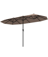 13 FT Large Patio Umbrella Outdoor Double-Sided Table Market Umbrella wi... - $189.95 CAD