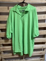 Gildan DryFit Bright Neon Green Polo Shirt Men&#39;s Size 5XL KG - £15.46 GBP