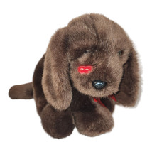 Vtg Kids of America Floppy Plush Brown Stuffed Animal Puppy Dog Kiss 1999 13&quot; - £8.27 GBP