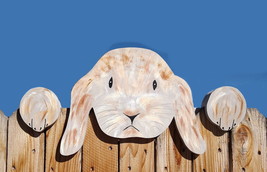 Lop Bunny Rabbit Fence Peeker Peeper Garden Yard Art Party Playground Decoration - £98.36 GBP