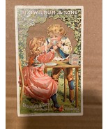 H. O. Wilbur &amp; Sons Chocolate &amp; Cocoa Die Cut Trade Card 3&quot; X 5&quot; *Used/N... - €13,78 EUR
