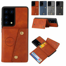 For Samsung Galaxy S23 Ultra S23+ A14 A34 A54 5G Wallet Case Leather bac... - £36.27 GBP