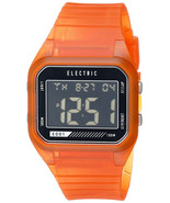 Electric ED01 Black Digital Dial Orange Translucent PU Strap Watch EW011... - £33.61 GBP