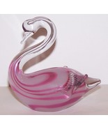 LOVELY MURANO ITALY ART GLASS PINK/OPAQUE SWAN 4&quot; SCULPTURE/PAPERWEIGHT - £32.62 GBP