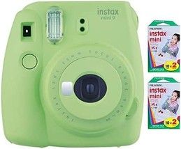 Fujifilm Instax Mini 9 Instant Camera (Lime Green) With 2 X, 40 Exposures - $121.99