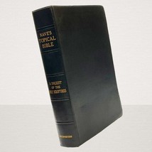 Vintage 1962 Nave&#39;s Topical Bible Thumb-Indexed Southwestern Black Soft Cover - £9.58 GBP