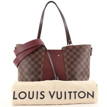 Louis Vuitton Jersey Handbag Damier with Leather Brown, Red - £2,587.72 GBP
