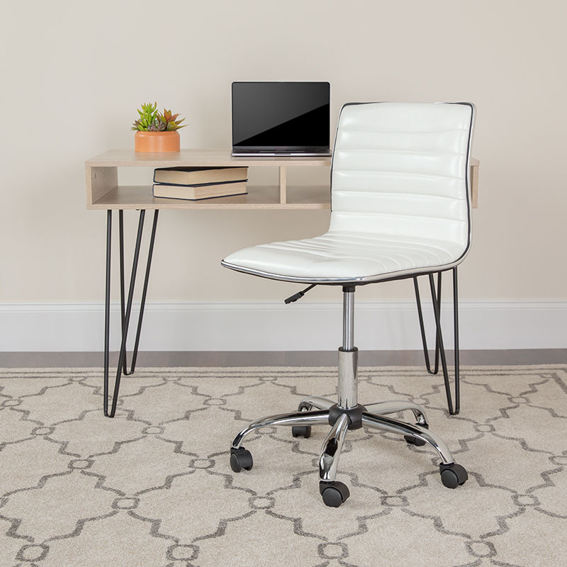 White Low Back Task Chair DS-512B-WH-GG - £94.74 GBP