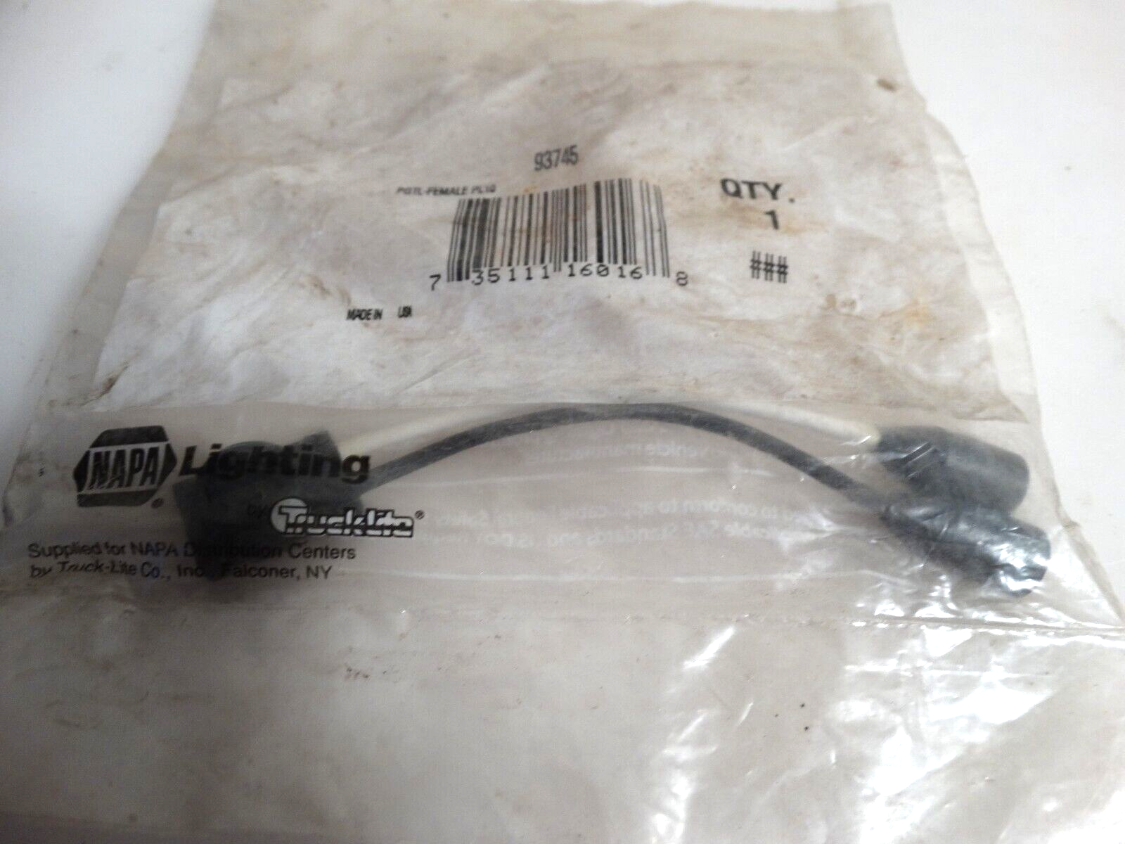 93745 Truck-Lite Marker Clearance 4&quot; Pigtail - Female PL-10 - $2.97