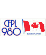 Decal CFPL 980 Radio London Ontario Canada 4 1/2&quot; x 11&quot; - $2.86